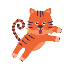 创意老虎插画图案