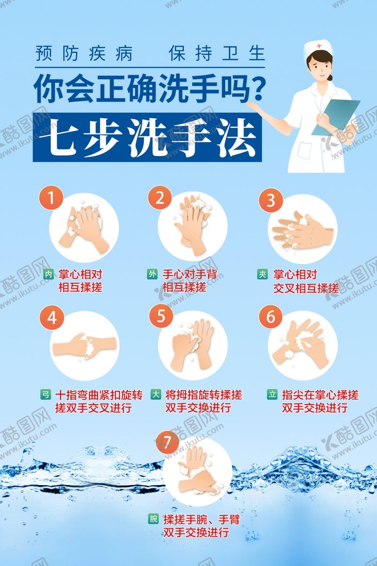 编号：48553607080956337765【酷图网】源文件下载-七步洗手步骤