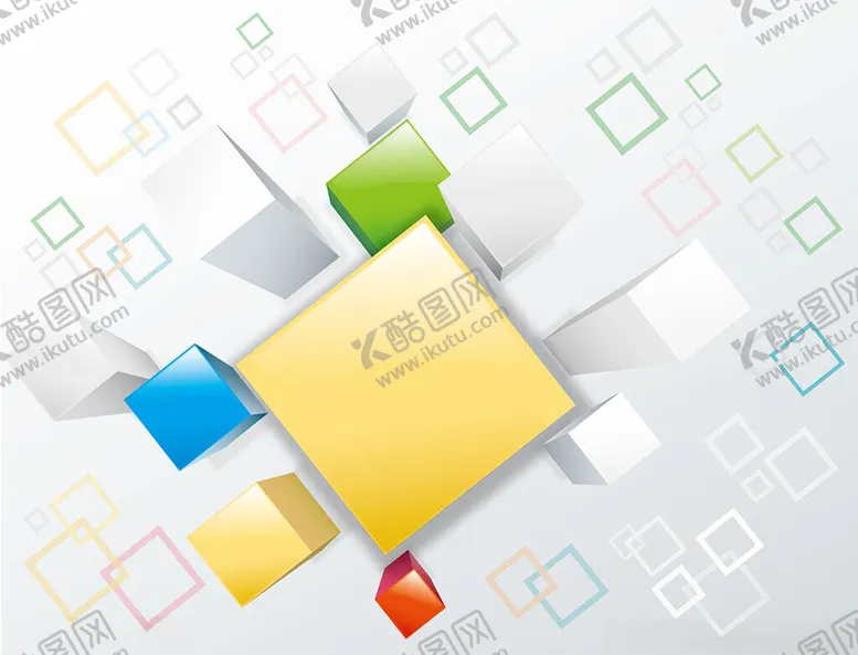 编号：61485402010941283136【酷图网】源文件下载-矢量方块唯美水彩背景素材
