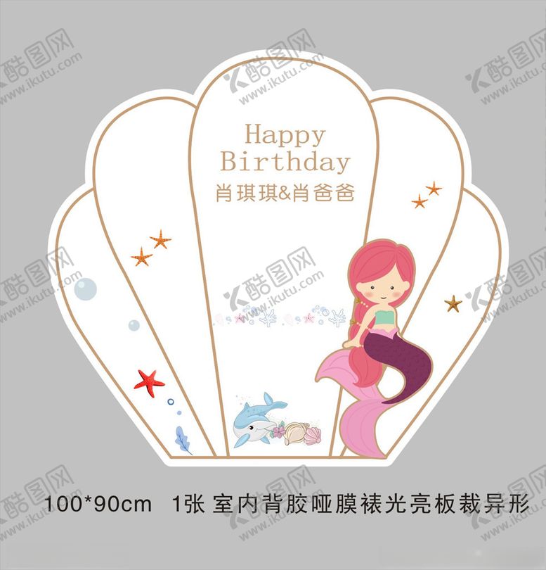 编号：85605605120803568969【酷图网】源文件下载-生日会美人鱼展板