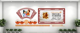 传统谦虚立志气文化墙