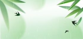 春季惊蛰谷雨浅绿色春天背景