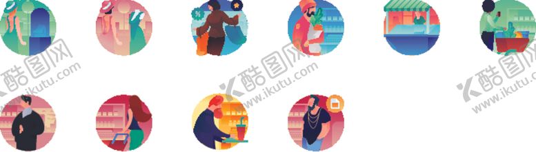 编号：88078110300948042050【酷图网】源文件下载-购物插画