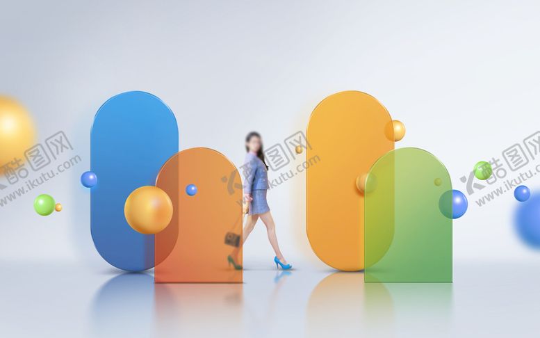 编号：81095311120015479348【酷图网】源文件下载-人物排版立体场景   