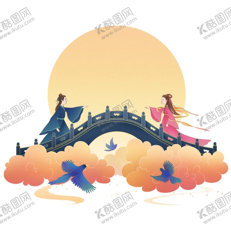 编号：40103704191104009996【酷图网】源文件下载-七夕场景元素