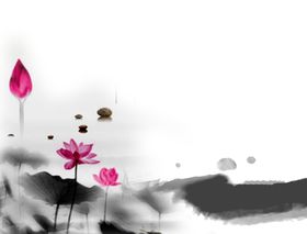 水墨荷花