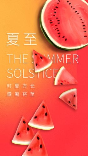 夏至易拉宝小清新小暑