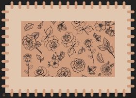 手绘花卉图案设计素材桌布壁纸