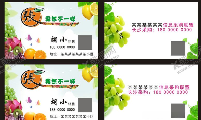 编号：98820707140046393850【酷图网】源文件下载-水果名片