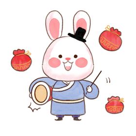 兔年红包春节贺卡素材布置