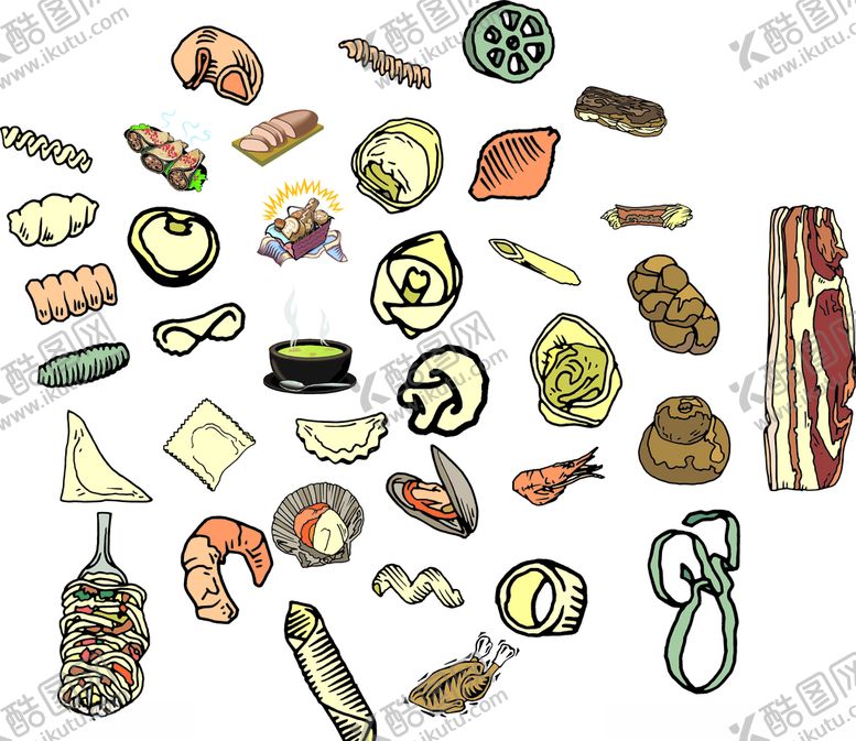 编号：79210706281823307783【酷图网】源文件下载-美食插画
