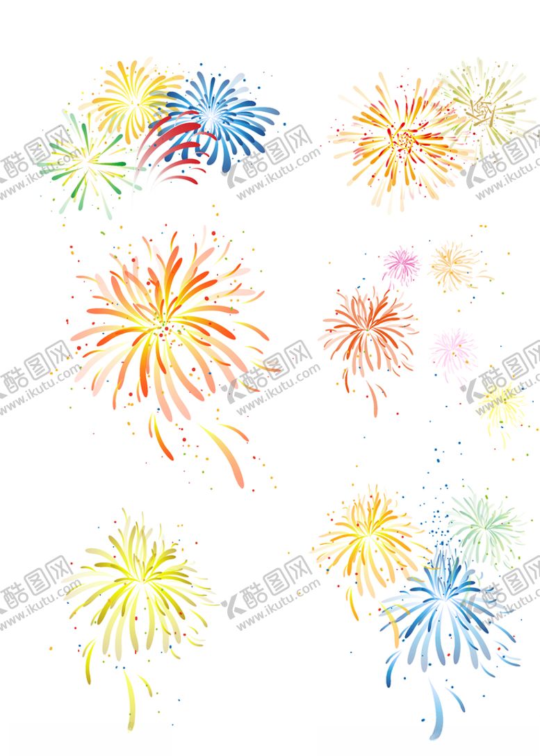 编号：51119807060029501980【酷图网】源文件下载-手绘烟花