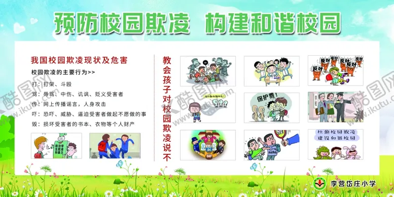 编号：47318201262239115785【酷图网】源文件下载-校园欺凌展板