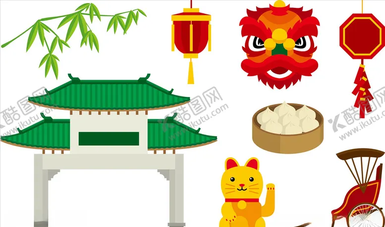 编号：66212106181615492545【酷图网】源文件下载-矢量传统文化元素