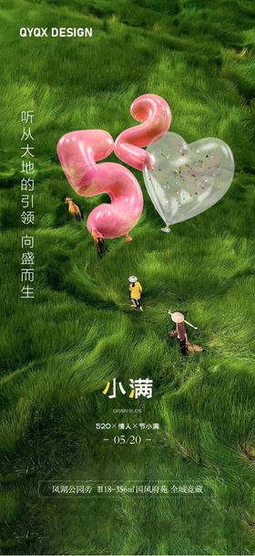 小满海报二十四节气房地产稻田
