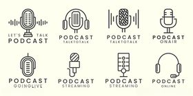 多样播客音频设备图标集