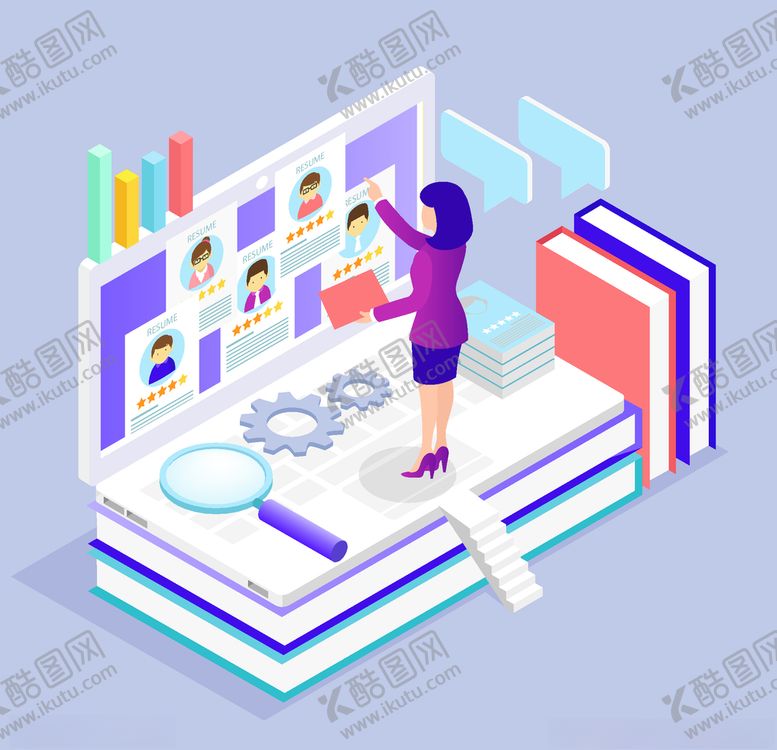 编号：30030809131709592780【酷图网】源文件下载-等距视角插画