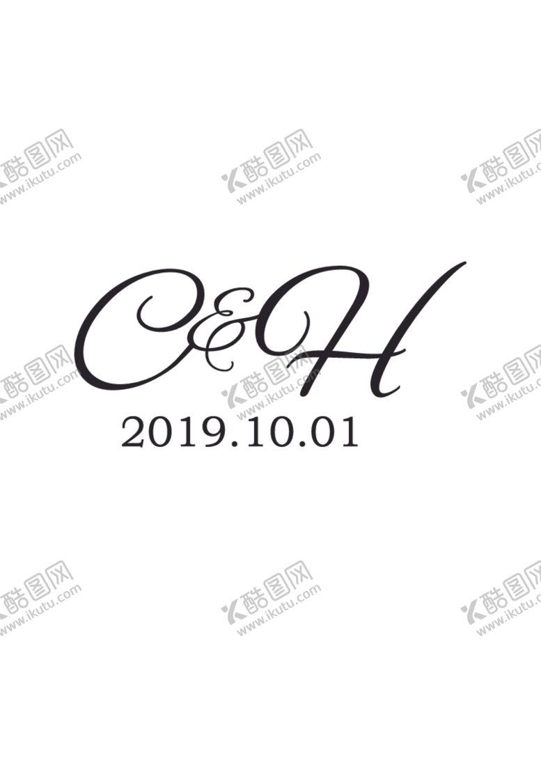 编号：51658405152109418683【酷图网】源文件下载-婚礼logo英文logo