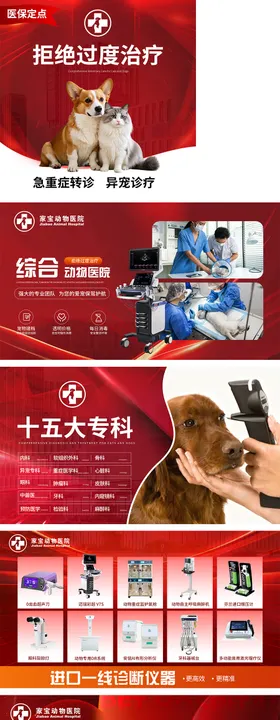 宠物店宠物护理医护轮播海报入口图