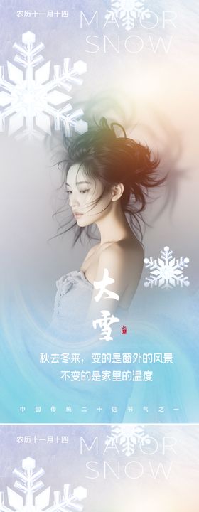 大雪小雪节气系列海报