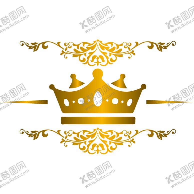 编号：98028002182221558721【酷图网】源文件下载-金色王冠耀眼辉煌花纹素材