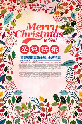 清新色彩圣诞节海报设计素材