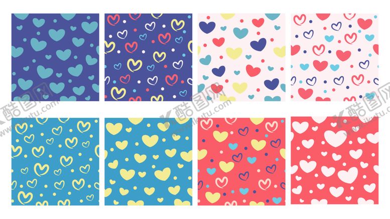 编号：70510804031002194240【酷图网】源文件下载-爱心图案背景