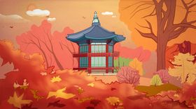 中国风建筑插画