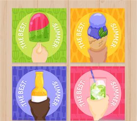 创意拿雪糕的手