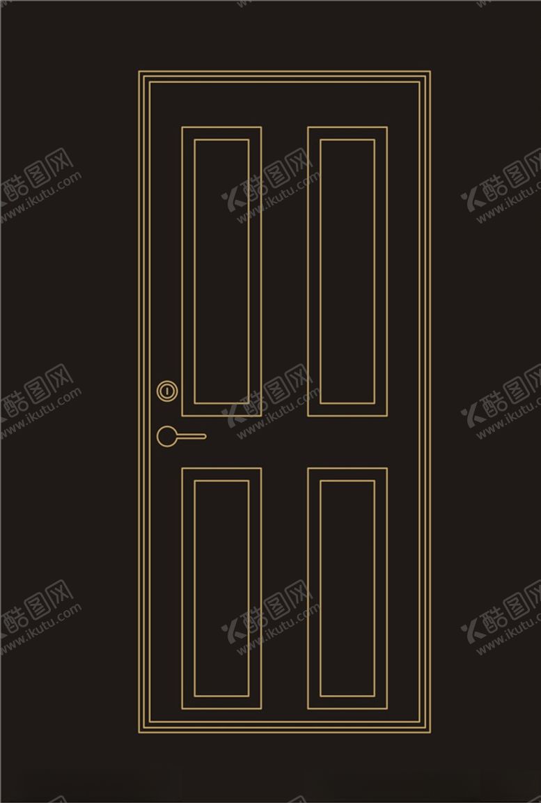 编号：45862109110939015230【酷图网】源文件下载-门的结构线条