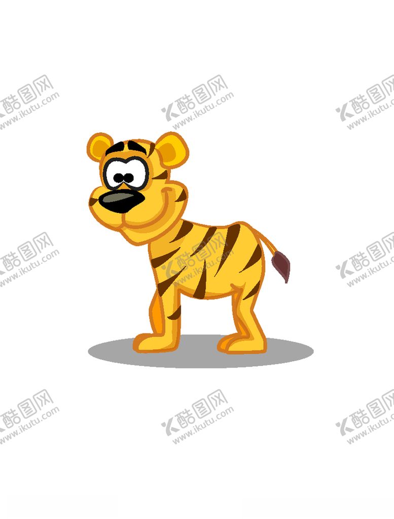 编号：73810804181257155153【酷图网】源文件下载-手绘矢量卡通老虎