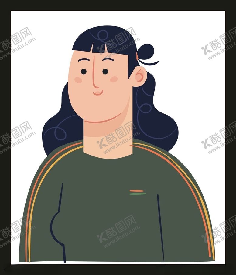 编号：48445402022328555144【酷图网】源文件下载-卡通女孩头像