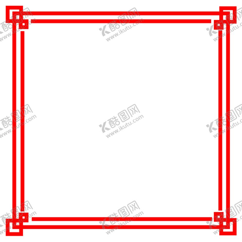编号：58724602250514352723【酷图网】源文件下载-中国红古风边框素材