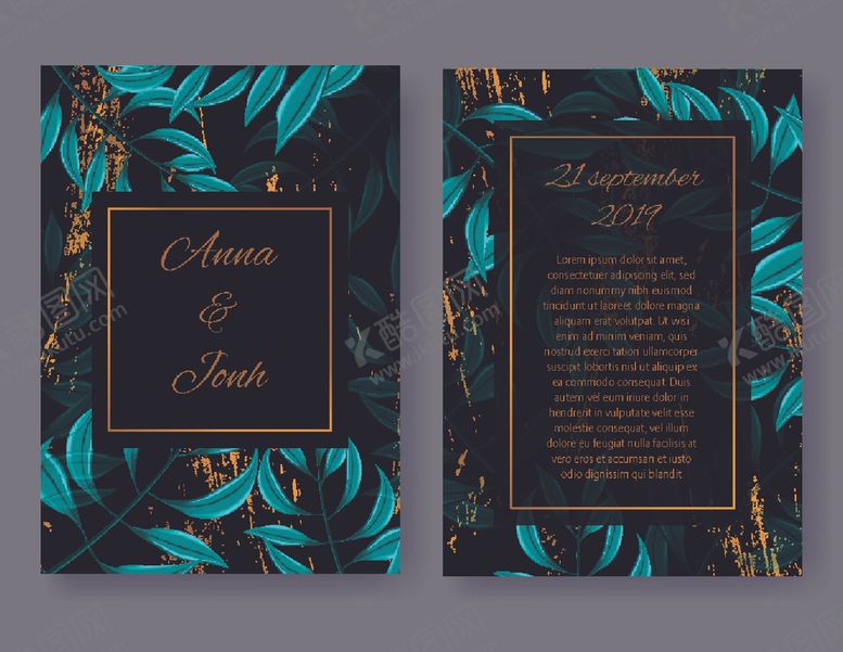 编号：16515104292112397857【酷图网】源文件下载-花卉邀请卡