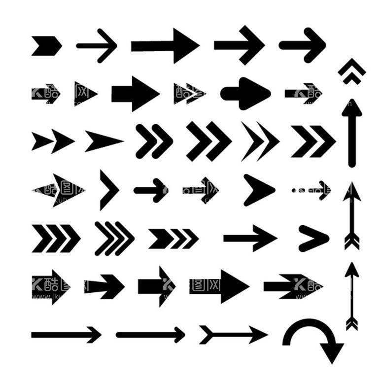 编号：69649512040619455530【酷图网】源文件下载-手绘箭头符号