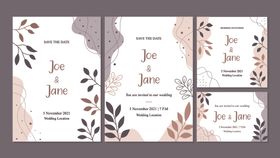 简约婚礼请柬设计展示