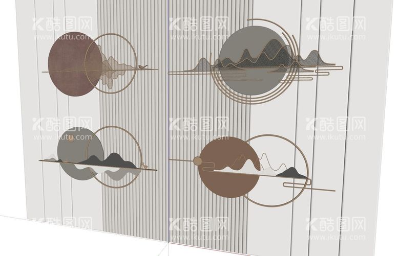 编号：94572811040926397694【酷图网】源文件下载-艺术墙面装饰品模型