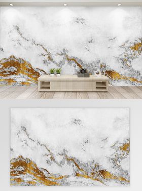 新中式手绘电视背景墙沙发背景墙
