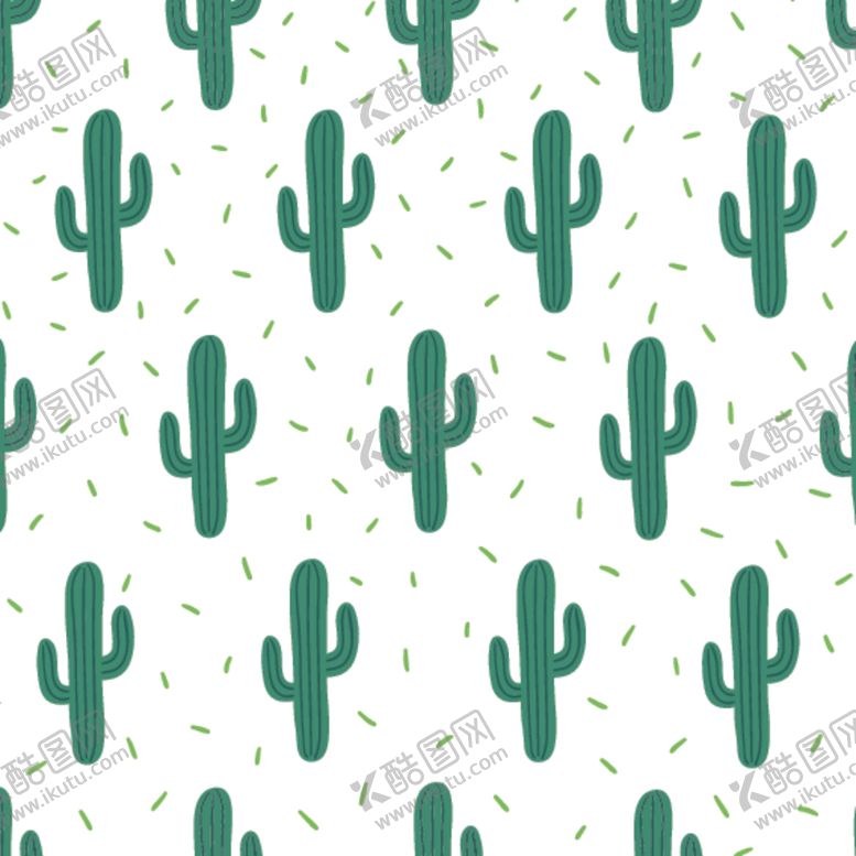 编号：96311209090216335780【酷图网】源文件下载-小清新仙人掌绘画图案