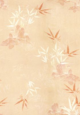 浅粉底竹叶花卉纹理图案