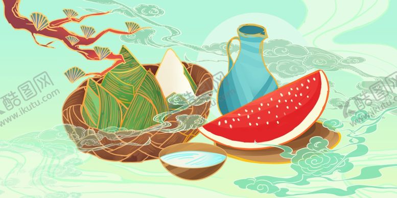 编号：51444706281821573792【酷图网】源文件下载-端午节插画