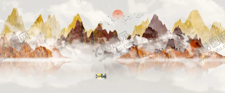 编号：92839111302137079483【酷图网】源文件下载-山水画