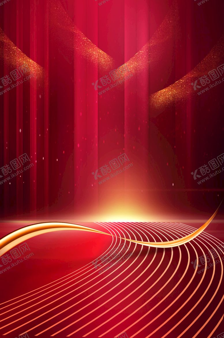 编号：73098109190118478196【酷图网】源文件下载-红色喜庆底纹光效科技商务背景
