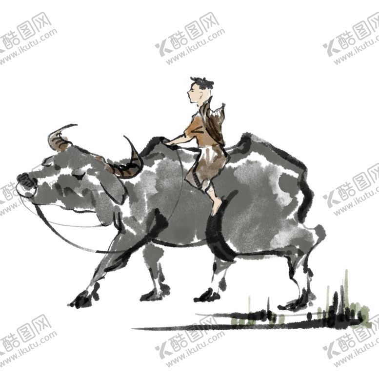 编号：90018609120834551105【酷图网】源文件下载-清明节放牛素材
