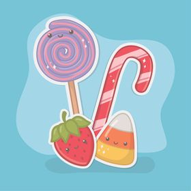 小清新点心卡通图案