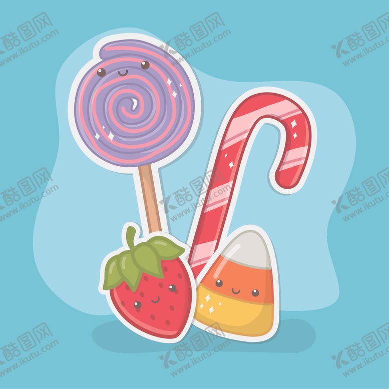 编号：24676610292238507799【酷图网】源文件下载-小清新点心卡通图案