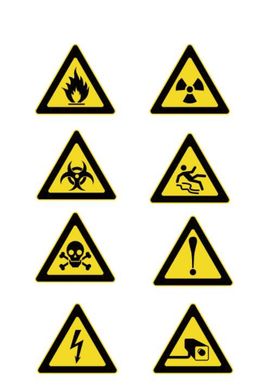 辐射金属生化有毒警示危险矢量