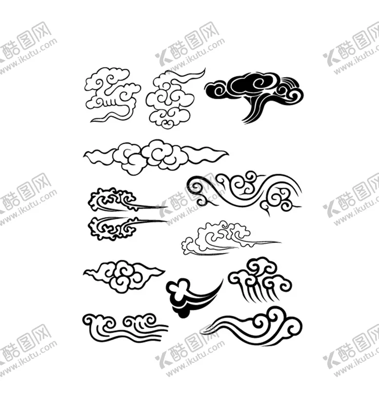 编号：27424910151235336213【酷图网】源文件下载-古典吉祥图案祥云
