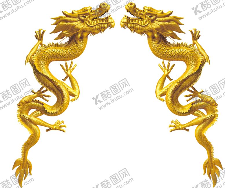 编号：72412809232229347503【酷图网】源文件下载-中国风金色龙元素