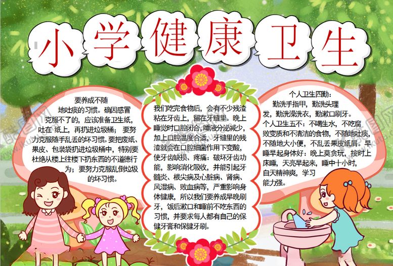 编号：94202910310946291627【酷图网】源文件下载-健康小报